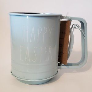 Rae Dunn Light Blue Happy Easter Flour Sifter NEW